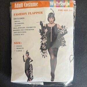 Black Fashion Flapper Costume